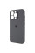 Чехол Silicone Case Full Camera Protective (AA) для Apple iPhone 15 Pro (6.1) - Серый / Dark Gray - фото