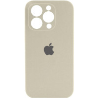 Чохол Silicone Case Full Camera Protective (AA) для Apple iPhone 15 Pro (6.1) - Бежевий / Antique White