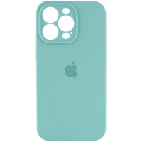 Чехол Silicone Case Full Camera Protective (AA) для Apple iPhone 15 Pro Max (6.7) - Бирюзовый / Marine Green