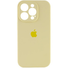 Чехол Silicone Case Full Camera Protective (AA) для Apple iPhone 15 Pro Max (6.7) - Желтый / Mellow Yellow
