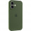 Чехол Silicone Case Full Camera Protective (AA) для Apple iPhone 16 (6.1) - Зеленый / Dark Olive