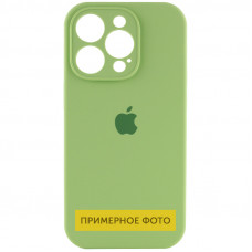 Чехол Silicone Case Full Camera Protective (AA) для Apple iPhone 16 (6.1) - Мятный / Mint