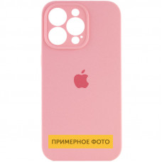 Чехол Silicone Case Full Camera Protective (AA) для Apple iPhone 16 (6.1) - Розовый / Light pink