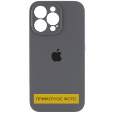 Чехол Silicone Case Full Camera Protective (AA) для Apple iPhone 16 (6.1) - Серый / Dark Gray