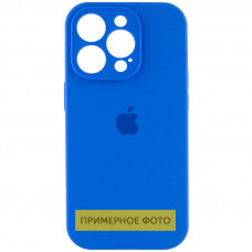 Чехол Silicone Case Full Camera Protective (AA) для Apple iPhone 16 (6.1) - Синий / Capri Blue