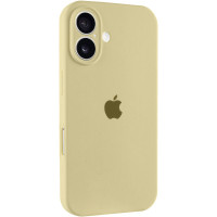 Чехол Silicone Case Full Camera Protective (AA) для Apple iPhone 16 (6.1) - Желтый / Mellow Yellow