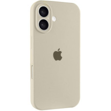 Чехол Silicone Case Full Camera Protective (AA) для Apple iPhone 16 (6.1) - Бежевый / Antique White