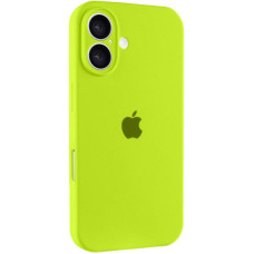 Чехол Silicone Case Full Camera Protective (AA) для Apple iPhone 16 (6.1) - Кислотно-зеленый / Acid Green