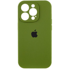 Чехол Silicone Case Full Camera Protective (AA) для Apple iPhone 16 Pro (6.3) - Зеленый / Dark Olive