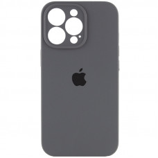 Чохол Silicone Case Full Camera Protective (AA) для Apple iPhone 16 Pro (6.3) - Сірий / Dark Gray