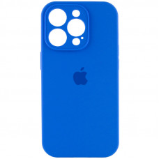 Чохол Silicone Case Full Camera Protective (AA) для Apple iPhone 16 Pro (6.3) - Синій / Capri Blue