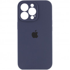 Чохол Silicone Case Full Camera Protective (AA) для Apple iPhone 16 Pro (6.3) - Темно-синій / Midnight blue