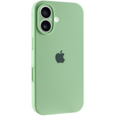 Чехол Silicone Case Full Camera Protective (AA) для Apple iPhone 16 Plus (6.7) - Зеленый / Pistachio