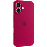 Чехол Silicone Case Full Camera Protective (AA) для Apple iPhone 16 Plus (6.7) - Красный / Rose Red