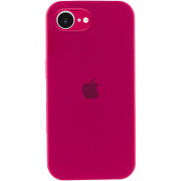 Чехол Silicone Case Full Camera Protective (AA) для Apple iPhone 16e (6.1) - Красный / Rose Red
