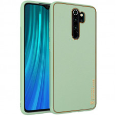 Кожаный чехол Xshield для Xiaomi Redmi Note 8 Pro - Зеленый / Pistachio