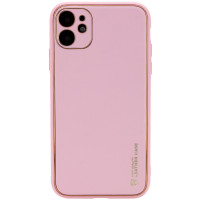 Кожаный чехол Xshield для Apple iPhone 12 (6.1) - Розовый / Pink