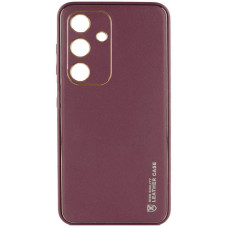 Шкіряний чохол Xshield для Samsung Galaxy S24 - Бордовий / Plum Red