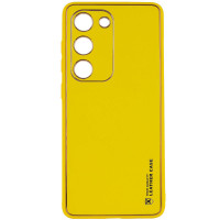 Кожаный чехол Xshield для Samsung Galaxy S24 - Желтый / Yellow