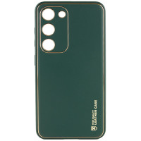 Шкіряний чохол Xshield для Samsung Galaxy S24 - Зелений / Army Green