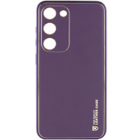 Кожаный чехол Xshield для Samsung Galaxy S24 - Фиолетовый / Dark Purple