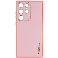 Кожаный чехол Xshield для Samsung Galaxy S24 Ultra - Розовый / Pink