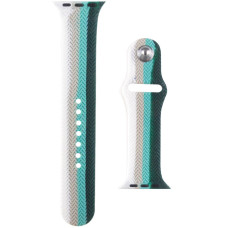 Силіконовий ремінець Braided для Apple Watch 42(ser.1-3)/44/45/46/49mm - Білий / Зелений