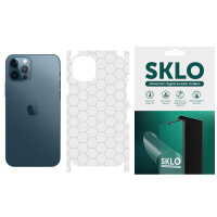 Захисна плівка SKLO Back (на задню панель+грані) Transp. для Apple iPhone 12 Pro (6.1) - Прозорий / Соты
