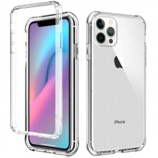 Чехол TPU+PC Full Body с защитой 360 для Apple iPhone 12 Pro Max (6.7) - Прозрачный