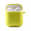 Силиконовый футляр с микрофиброй для наушников Airpods 1/2 - Желтый / Bright Yellow