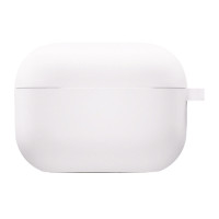Силіконовий футляр з мікрофіброю для навушників Airpods Pro 2 / Pro - Білий / White