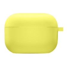 Силіконовий футляр з мікрофіброю для навушників Airpods Pro 2 / Pro - Жовтий / Bright Yellow