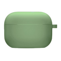 Силиконовый футляр с микрофиброй для наушников Airpods Pro 2 / Pro - Мятный / Mint