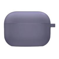Custodia in silicone con microfibra per cuffie Airpods Pro 2 / Pro - Grigio / Lavender Gray