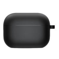 Силиконовый футляр с микрофиброй для наушников Airpods Pro 2 / Pro - Черный / Black