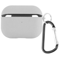 Custodia in silicone con microfibra per cuffie Airpods Pro 2 / Pro - Grigio / Stone