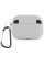 Силиконовый футляр с микрофиброй для наушников Airpods 3 - Серый / Stone - фото