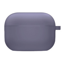 Силіконовий футляр з мікрофіброю для навушників Airpods 4 - Сірий / Lavender Gray