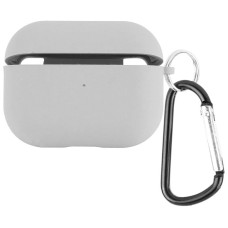 Силіконовий футляр з мікрофіброю для навушників Airpods 4 - Сірий / Stone