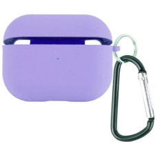 Силиконовый футляр с микрофиброй для наушников Airpods Pro 3 - Сиреневый / Dasheen
