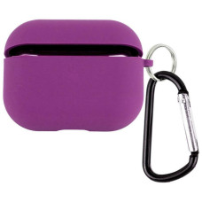 Силиконовый футляр с микрофиброй для наушников Airpods Pro 3 - Фиолетовый / Grape