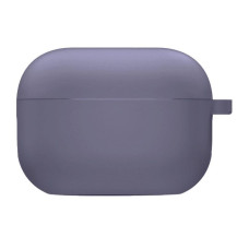 Силиконовый футляр с микрофиброй для наушников Airpods Pro 3 - Серый / Lavender Gray