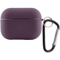 Силиконовый футляр с микрофиброй для наушников Airpods Pro 3 - Фиолетовый / Elderberry