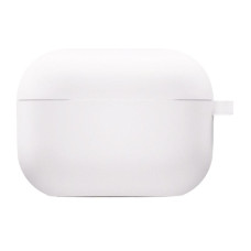 Силиконовый футляр с микрофиброй для наушников Airpods Pro 3 - Белый / White