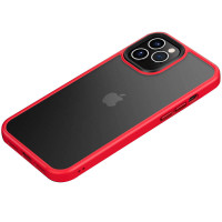 TPU+PC чохол Metal Buttons для Apple iPhone 12 Pro / 12 (6.1) - Червоний