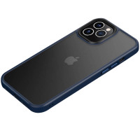 TPU+PC чохол Metal Buttons для Apple iPhone 12 Pro / 12 (6.1) - Синій