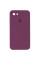 Чохол Silicone Case Square Full Camera Protective (AA) для Apple iPhone 7 / 8 / SE (2020) (4.7) - Бордовий / Maroon - фото