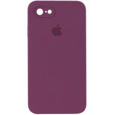 Custodia Silicone Case Square Full Camera Protective (AA) per Apple iPhone 7 / 8 / SE (2020) (4.7) - Bordeaux / Maroon