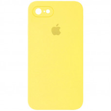 Чехол Silicone Case Square Full Camera Protective (AA) для Apple iPhone 7 / 8 / SE (2020) (4.7) - Желтый / Yellow