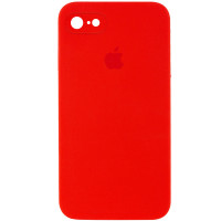 Чехол Silicone Case Square Full Camera Protective (AA) для Apple iPhone 7 / 8 / SE (2020) (4.7) - Красный / Red